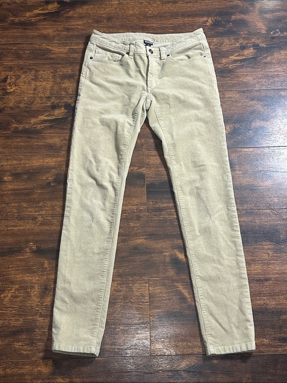 Patagonia 🤎 Organic Cotton Corduroy Pants Size 28 Beige Slim Straight